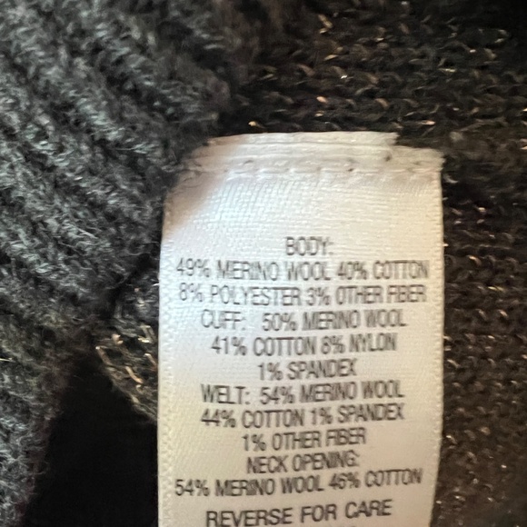 Garnet Hill Rollneck Shimmering Vine Sweater - Picture 4 of 6